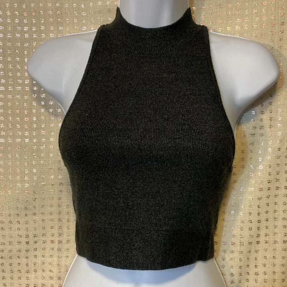 Victoria’s Secret Charcoal Grey Knit Hater with Hook Closure Back - Picture 2 of 7